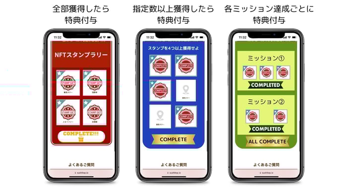 特典付与の条件設定